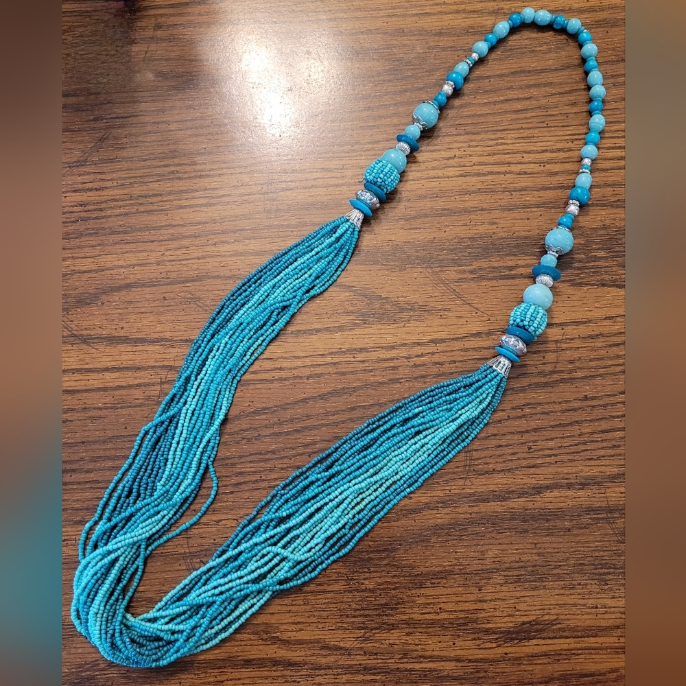 Chunky Turquoise Beaded Necklace